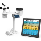 Bresser Wetter Center 7-in-1 Solar Profi-Wettervorhersage-Center Digital grau (7003220)