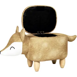 Beliani Hocker orange Fuchsform Fox