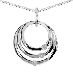 Kette mit Anhänger OSTSEE-SCHMUCK "Ostsee-Schmuck Kette mit Anhänger Ruby Kette mit Anhänger Ruby" Gr. 50, silber (silberfarben), Halsketten, Damen, 50cm, Silber 925 (Sterlingsilber), L: 42cm