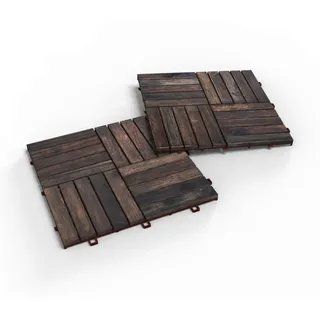 iWerk Holzfliese Akazie Espresso 30 x 30 x 1,5 cm 10 Stück