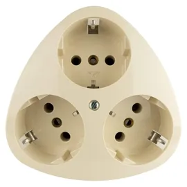 REV Ritter Schuko-Steckdose 3-fach Weiß 2 St.
