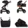 Chipolino Kinderwagen Harmony 2 in 1 Wickeltasche, Getränkehalter, Fußabdeckung schwarz
