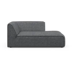Ottomane RAUM.ID "Merid Chaiselongue, Maße B/T/H: 100/162/70 cm", grau (dunkelgrau), B:100cm H:70cm T:162cm, 100% Polyester, Sofas, als Modul oder separat verwendbar, für individuelle Zusammenstellung
