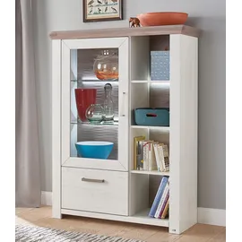 Set One by Musterring Highboard »York«, Typ 13 und 14, mit Glastür und Schubkasten, 3 Farbvarianten, B 105 cm