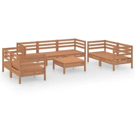 vidaXL 8-tlg. Garten-Lounge-Set Honigbraun Massivholz Kiefer