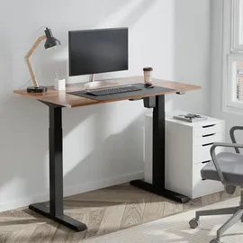 Ergo Office Sitz-Steh-Schreibtisch Tischgestell Elektrisch Höhenverstellbarer Schreibtisch max. Höhe 123 cm Touchpanel Bürotisch bis 70kg ohne Tischplatte Schwarz