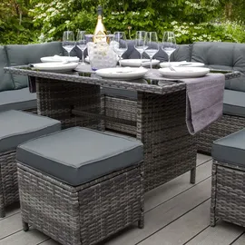 MONSTER SHOP Sitzgruppe Lounge Rattan schwarz