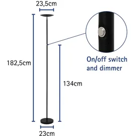 Maul LED-Stehleuchte MAULsphere, dimmbar schwarz
