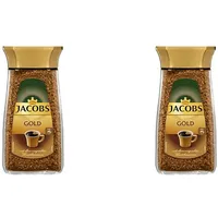 Jacobs löslicher Kaffee Gold, 200 g Instant Kaffee (Packung mit 2)