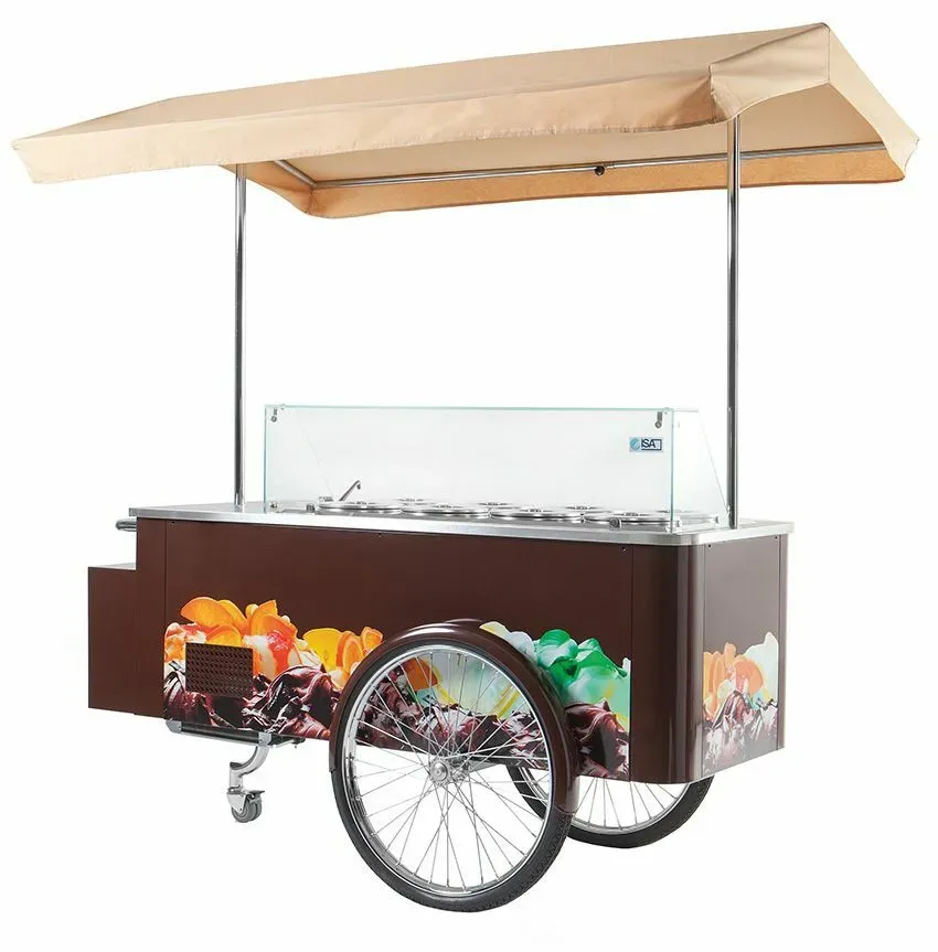 NordCap Speiseeiswagen CARRETTINO CARAPINE SCHWARZ