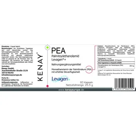 Kenay PEA Palmitoylethanolamid Levagen Kapseln 60 St.