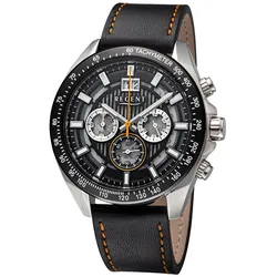 Regent 11110943 Herrenuhr Chronograph mit Lederband