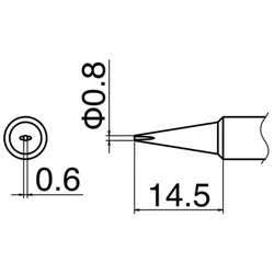 Lötspitze Serie T18, Format D0.8