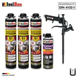 Brandschutzschaum B1 Bauschaum 3x 750ml 1x Reiniger Montageschaum Schaum Pistole