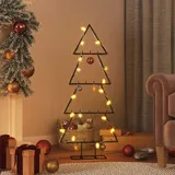 vidaXL Metall-Weihnachtsbaum für Dekorationen Schwarz 125 cm Modell 4