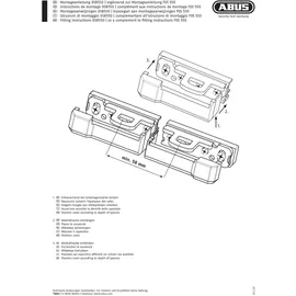 ABUS DSB550 Doppelschließblech Weiß