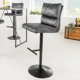 Riess-Ambiente Barhocker COMFORT 1 St höhenverstellbar drehbar dunkelgrau / schwarz