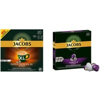 Jacobs Kaffeekapseln Guten Morgen XL Intense - 10er Pack (10 x 20 Getränke) & Kaffeekapseln Lungo Intenso, Intensität 8 von 12, 200 Nespresso®* kompatible Kapseln, 10 x 20 Getränke