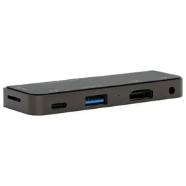 Exsys EX-1222HM 5in1 USB-C Mini Dock (USB-C, 5 Ports), Dockingstation + USB Hub, Grau