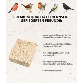 dehner natura premium Dehner Natura Wildvogelfutter-Tafeln mit Erdnüssen, 12 x 300 g (3.6 kg)