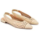 Gioseppo Guateavita Ballerinas aus Leder, geflochten, Farbe Schwarz, für Damen, elfenbeinweiß, 40 EU
