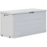 prissent Garten-Aufbewahrungsbox 280 L Hellgrau 117x45x56 cm Storage Boxes Auflagenbox Kunststoffboxen Kunststoffbox Wasserdicht Aufbewahrungsboxen Gartenbox Groß Gartenbox Wetterfest Kunststoff
