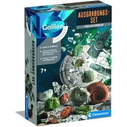 Clementoni - Galileo - Austrabungs-Set Fossilien&Mineralien