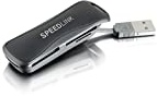 Speedlink CARREA Portable Card Reader - Tragbarer Multiformat-Kartenleser mit USB 2.0 Anschluss - 4 Karten-Steckplätze - mit USB Kabel - für PC/Notebook/Laptop - schwarz