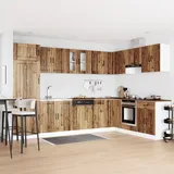 Küchenschrank Lucca Doppelbecken Altholz Holzwerkstoff Spülenschrank Küchenunte
