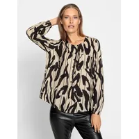 Heine Druckbluse schwarz 46
