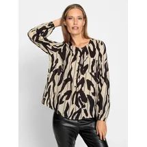 Heine Druckbluse schwarz 46