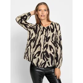 Heine Druckbluse schwarz 46