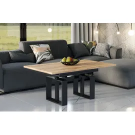 endo-moebel Couchtisch Eiche Bianco, Holzwerkstoff, Rechteckig,Rechteckig, 65x58x110 cm, Wohnzimmer, Wohnzimmertische, Couchtische
