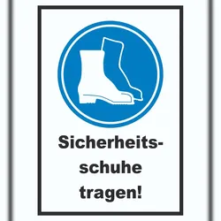 HB-Druck Sicherheitsschuhe tragen Schild A1 (594x841mm)