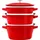 Staub Cocotte Kochtopfset 3-tlg. kirsch-rot