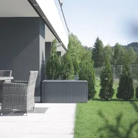 Prosperplast Boardebox Gartenbox Kissenbox Gartentruhe Verschließbar 290 Liter Anthrazit - Grau