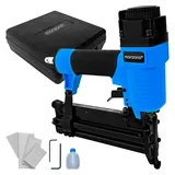 monzana Drucklufttacker 2in1 1/4' 7,5bar Füllstandsanzeige Koffer Inkl. 100 Klammern 100 Nägel Druckluftnagler Klammergerät