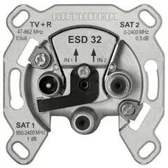 TWIN-Stichdose Sat/BK 3f 0,5dB/860 1dB/2150 fernspeisetauglich 47-2400MHz