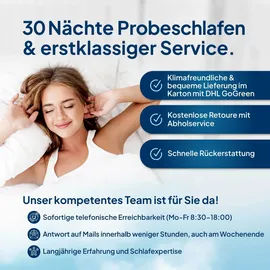 AM Qualitätsmatratzen Orthopädische 7-Zonen Taschenfederkernmatratze 100x220 cm H2 | 100/220 | Federkernmatratze | Härtegrad H2 | 7 Zonen |