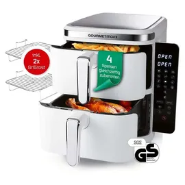 GOURMETmaxx FryUp Vertikale Doppelkammer Weiß 15470