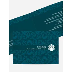 Weihnachtseinladung geschäftlich selbst gestalten mit Spruch und Fotos im Onlinedesigner bei Meine-Kartenmanufaktur.de