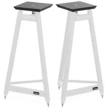 Solidsteel SS-6 boekenplank speakerstandaard (1 Paar), Lautsprecher Ständer + Wandmontage, Weiss