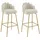 vente-unique Barhocker Altinam Polyester cremefarben 2er Set