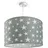 Paco Home Pendellampe Kinderzimmer Pendelleuchte Baby Lampenschirm Stoff Rund Sterne Kinderlampe Deckenlampe LED Sternenhimmel Motiv E27