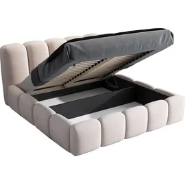 mebloland Polsterbett SONIC -OM 140 x 200 mit Bettkasten. Farbe: Gelb - Gelb