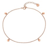 Glanzstücke München Fußkette Kreis Sterling Silber in Gelbgold 22,0 cm Basiskette + 3,0 Verlängerung Damen