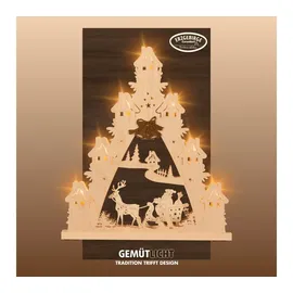 Weigla Schwibbogen Weihnachtsmann auf Schlitten el.