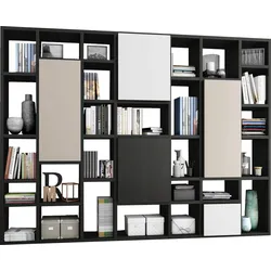 Standregal FIF MÖBEL "TORO 521", bunt (schwarzbraun, multi), Regale, Breite 295 cm