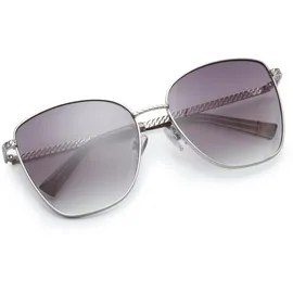 LASCANA Sonnenbrille LASCANA, Damen, silber (silberfarben), Sonnenbrillen Sonnenbrille, modische Sonnenbrille mit großen Gläsern, Damenbrille, Sonnenschutz