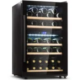 Klarstein Barossa 40 Duo Weinkühlschrank 2 Zonen 41 Flaschen Glastür Touch LED